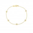 18K Yellow Gold Coin Classics Collection Diamond Station Bracelet
