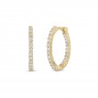 18K Yellow Gold 22mm Inside Outside Hoop Earrings