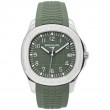 18K White Gold 42.2Mm  Auto Khaki Dial Green Strap