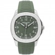 18K White Gold 42.2Mm  Auto Khaki Dial Green Strap