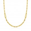 18K Yellow Gold Paperclip Link Necklace