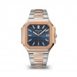 Stainless Steel Rose Gold Cubitus Blue Dial Watch Bracelet
