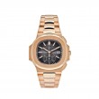18K Rose Gold 40.5Mm     Auto Nautilus Chronograph Black Dial Rg Bracelet