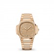 18R PATEK PHILIPPE LADIES NAUTILUS WATCH DIA BEZEL
