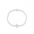 18K White Gold Venetian Princess Collection Stretch Bracelet