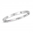 18K White Gold Verona Collection Diamond Bangle