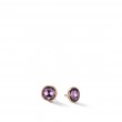 18K Yellow Gold Jaipur Collection Large Amethyst Stud Earrings