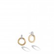 18K Yellow and White Gold Jaipur Link Collection Diamond Stud Drop Earrings