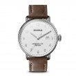 Canfield, 43mm Dark Nut Brown Leather Strap