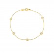 18K Yellow Gold Coin Classics Collection Diamond Station Bracelet
