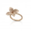 18K Rose Gold Giardini Segreti Collection Flower Diamond Ring