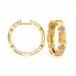 18K Yellow Gold Love in Verona Collection Diamond Hoop Earrings