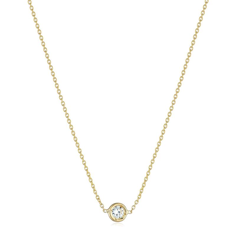 18K Yellow Gold Diamond Necklace