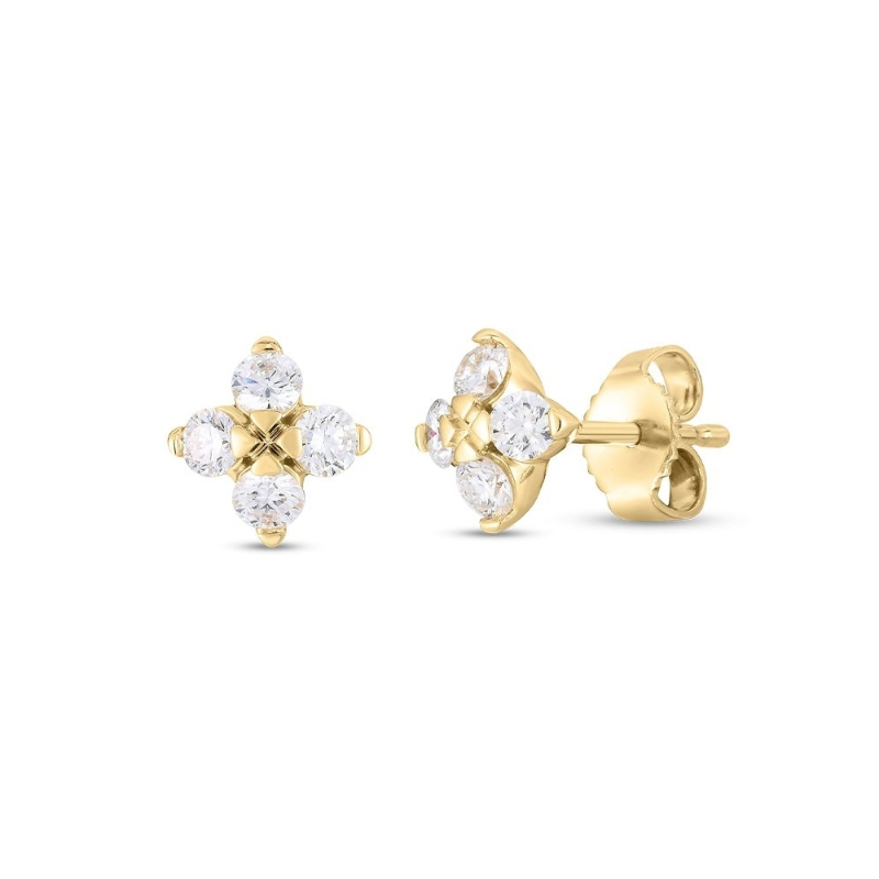 18K Yellow Gold .63ctw Love in Verona Stud Earrings