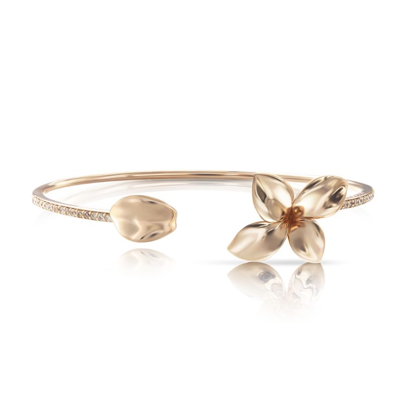 18K Rose Gold Petit Garden Collection Floral Bracelet