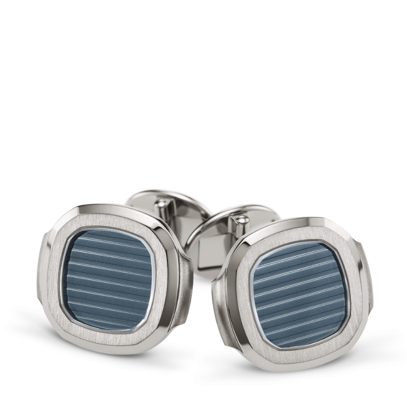 18W PATEK PHILIPPE NAUTILUS BLUE-GRAY CUFF LINKS - 3050