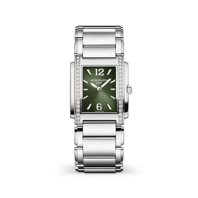 SS PATEK PHILIPPE TWENTY 4 OLIVE GREEN DIAL - 4910/1200A-011