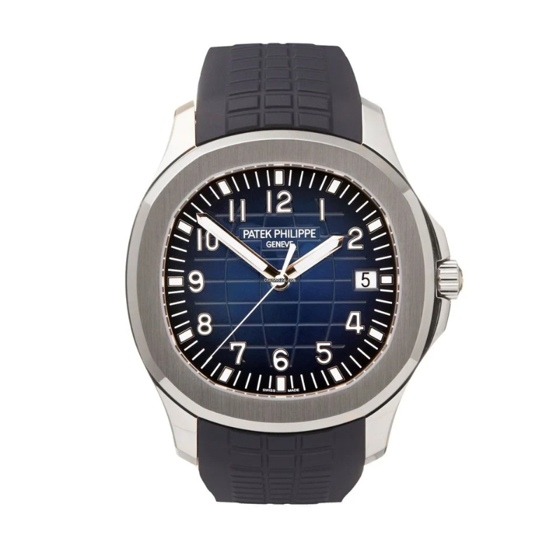 18K White Gold 42.2Mm  Auto Aquanaut Blue Dial  Strap