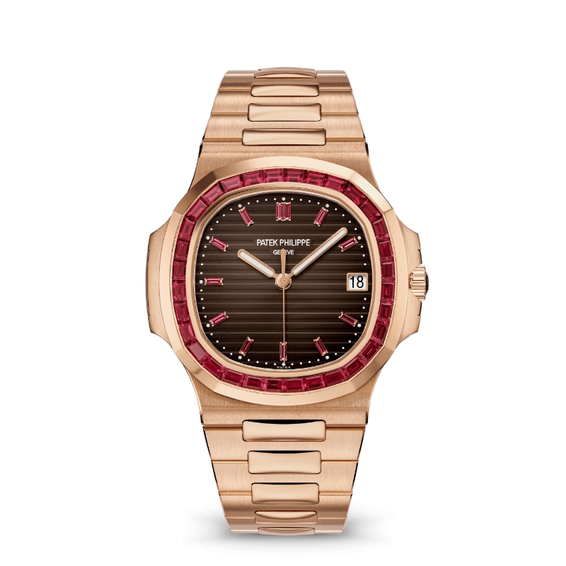 18R PATEK PHILIPPE NAUTILUS JOAILLERIE RUBY WATCH - 5723/112R-001