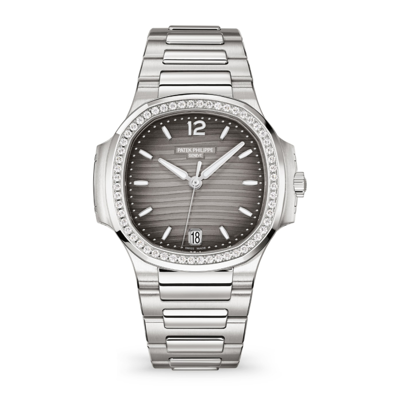 PATEK PHILIPPE LADIES NAUTILUS WATCH GRAY DIAL - 3033