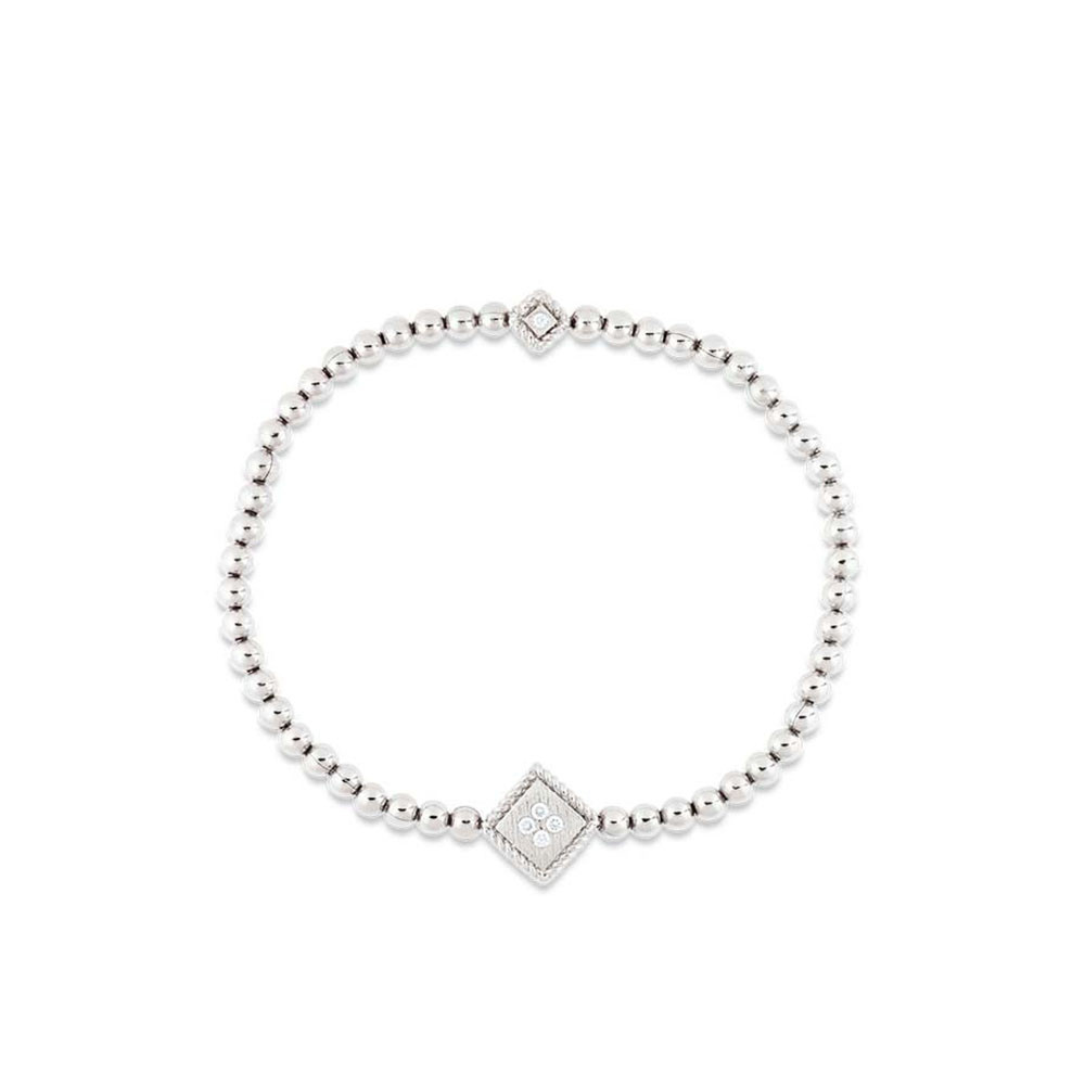 18K White Gold Venetian Princess Collection Stretch Bracelet