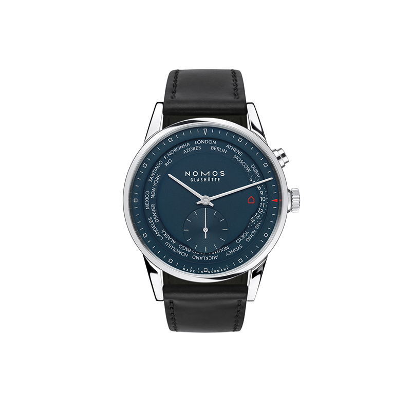 SS NOMOS GLASHUTTE ZURICH WORLD TIME BLUE - 807