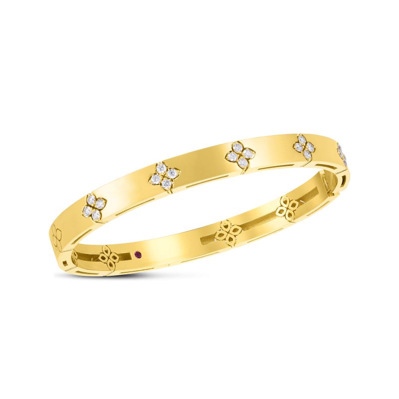 18K Yellow Gold Love in Verona Collection Diamond Bangle