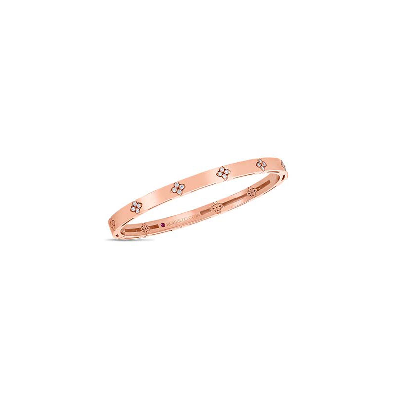 18K Rose Gold Verona Collection Diamond Bangle