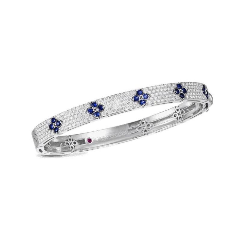 18K White Gold Love in Verona Sapphire and Diamond Bracelet