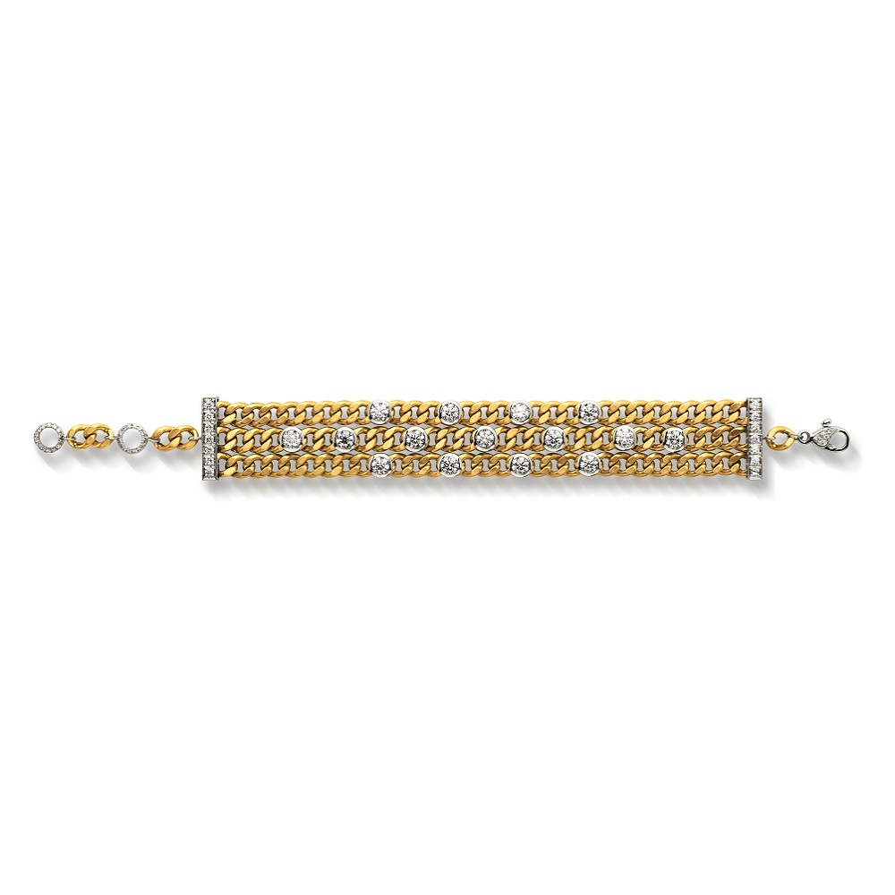 Mariani Yellow White Gold and Diamond Bracelet