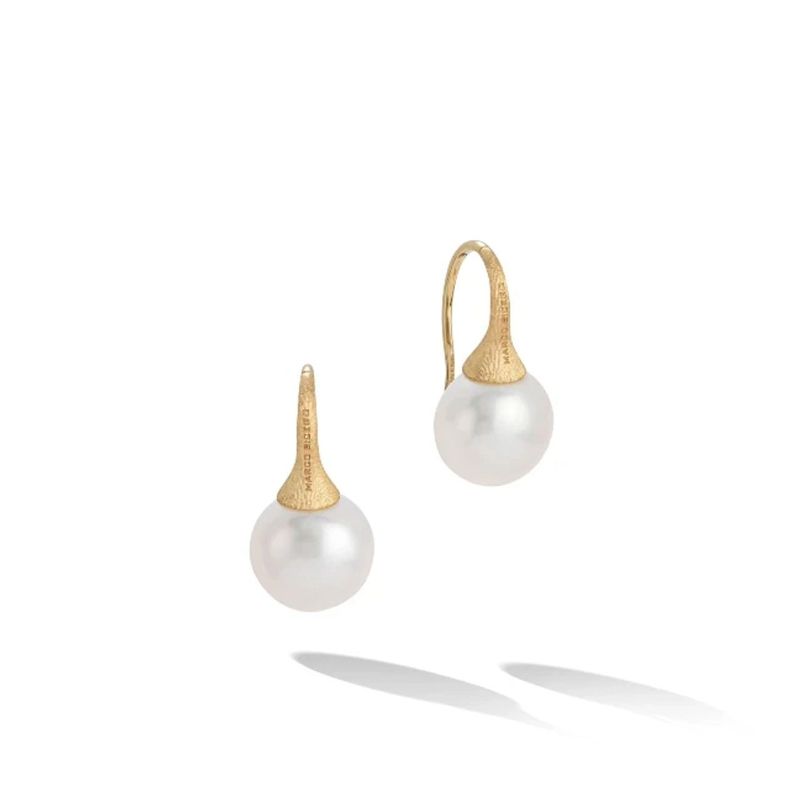 18K Yellow Gold Africa Collection Pearl Earrings