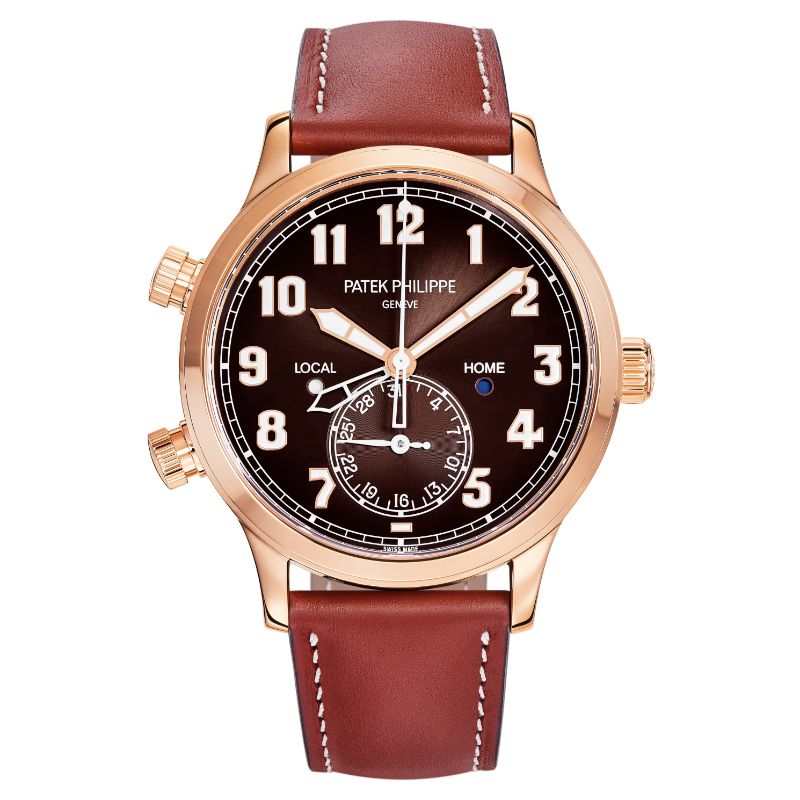 18 Rose Gold 42Mm Auto Caltrava Pilot Travel Time