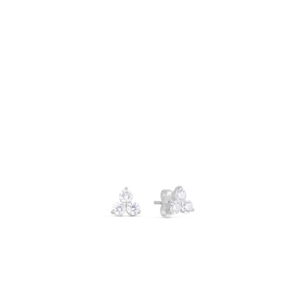 18K White Gold Diamond Stud Earrings