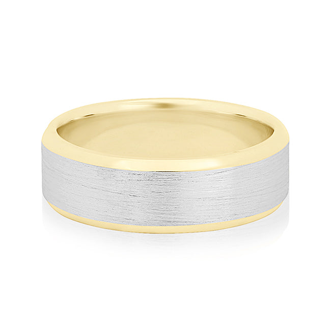 Novell Platinum Satin Finish Grooved Men's Wedding XN169807PL